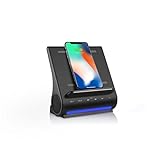 Dockall Fast Wireless Charger Bluetooth Speakers 4 in 1 Docking Station Charge 3 Devices for iPhone 15 14 13 12 11 Samsung Galaxy S23 S22 S21 S20