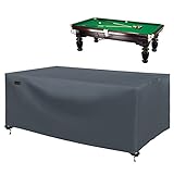 Chinchilla 7/8/9 ft Pool Table Cover, Waterproof Sunscreen Billiard Cover Polyester Fabric，for Snooker Billiard Table Cover (7ft)