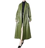 Spring Autumn Extra Long Soft Leather Trench Coat For Women Shawl Collar Belt Elegant Luxury Fashion Overcoat EN8 XXL