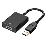 KUPOISHE USB to HDMI Adapter for Monitor Windows 11/10 / 8, HDMI to USB Adapter for Laptop Mac MacBook pro, USB 3.0 & 2.0 External Graphics Card Converter Cable for Desktop PC TV