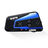 LEXIN 1pcs B4FM 10 Riders Motorcycle Bluetooth Headset with Music Sharing, Helmet Bluetooth Intercom with Noise Cancellation/FM Radio, Universal Communication Systems for ATV/Dirt Bike