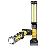 WARSUN Work Light Rechargeable LED 1500 Lumens Super Bright COB Work Lights Portable con Base Magnetic and Hook Work Flashlight for Car Repair Machine Emergency