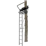 Muddy MLS2800 Rebel 2.5 17' Ladder Tree Stand, Lumbar Style 1.5 Seat Design for Big Game/Shooting/Hunting
