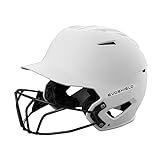 EvoShield XVT 2.0 Matte Batting Helmet with Facemask - Team White, Medium/Large