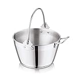 Penguin Home 3820 Professional Jam Maslin Pan-Capacity of 4.5 litres Induction Safe-Suitable for All Hobs-Diameter-24 cm, Stainless Steel, Aluminium, 4.5 liters