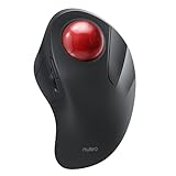 Nulea Wireless Ergonomic Trackball Mouse, Rechargeable, Bluetooth, 44mm Index Finger Trackball, 5 Adjustable DPI, Compatible with PC, Laptop, iPad, Mac, Windows, Android