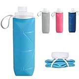 SPECIAL MADE Collapsible Water Bottles Cups for Gym Camping Hiking Travel Sports Leakproof Valve Reusable BPA Free Silicone Foldable Lightweight Durable 11oz
