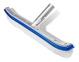 Pool Brush, 18' Pool Brushes for Cleaning Pool Walls, Premium Nylon Bristles Pool Brush Head with EZ Clip (Blue)