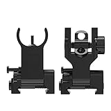 Twod Flip up Rifle Sight Double Aperture Iron Sights Picatinny Spare Front and Rear Scope