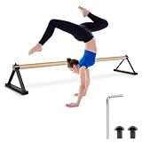 Leyndo Wood Pirouette Bar Wood Parallettes Set Push up Bars for Gymnast Handstands Floor Training, 54 Inches in Length