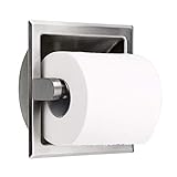 Sumnacon Stainless Steel Recessed Toilet Paper Holder-Wall Mounted Metal Recessed Tissue Roll Dispenser for Home Cabinet Bathroom Kitchen Commecial Application Organization, Brushed Nickel