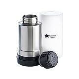 Tommee Tippee Closer to Nature Portable Travel Baby Bottle and Food Warmer, Ideal for Travel, Thermal Insulation, Stainless Steel Flask with Leak-Proof Lid