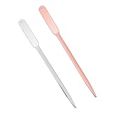 WXJ13 2 Pack Letter Openers Stainless Steel Lightweight Hand Envelope Slitter, Silver and Rose Gold