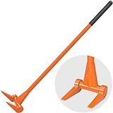 Insaga Pallet Buster 48' Thick 3mm Handle Deck Board Removal Tool, Fully Welded Pallet Tool Deck Pry Bar, All Steel Deck Removal Tool with Non-Slip Grip, One Piece Handle