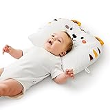 Reidio Newborn Pillow Adjustable Baby Head Pillow Soft and Breathable Baby Pillows for Sleeping Ergonomic Design Washable (3#Tiger)