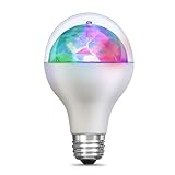 Feit Electric Multicolor Changing Disco Party LED Light Bulb, DISCO1/LED, A19, RGB, RGB Multicolor, 5.3' H x 3.15' D
