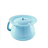 OOCOME Chamber Pot Bedpan Urinal Bottle Urine Pots Potty Pee Bucket Bedside Urinal with Lids to Prevent Odors, Suitable for Kids, Women and Men (Blue)