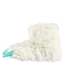 Lazy One Animal Paw Slippers for Kids and Adults, Fun Costume for Kids, Cozy Furry Slippers (Yeti, Large)