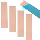 4 Pcs 99.9%+ Pure Copper Sheet, 10' x 2.5', 18 Gauge(1.02mm) Thickness, No Scratches, Film Attached Copper Plates