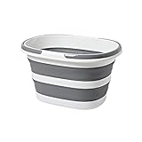 Goderewild (2023 Upgrade) Large Collapsible Bucket 4.2 Gallon (16L) for House Cleaning, Camping, and More - Space Saving, Multiuse Water Bucket for Cleaning Mop - Lightweight and Portable (Grey-1)