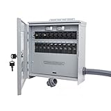 R310A Pro/Tran2 Outdoor 30-Amp 10-Circuit 2 Manual Transfer Switch with L14-30 Power Inlet