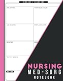 Nursing Med-Surg Notebook: Blank Template For Medical Surgical Nursing 8,5' x 11'