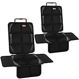 Spotmart Car Seat Protector Covers - for Child Carseat mat 600d Fabric Waterproof Non Slip Thickest Padding with Storage Pockets Durable Cushion Protectors Large Size Prevent Dirt Scratches Black 2