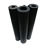 Rubber-Cal Recycled Floor Mat, Black, 3/8-Inch x 4 x 7-Feet