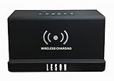 LESON Portable Bluetooth V4.2 10 Watts Speaker with Qi Wireless Charging Charger Dock Stand, Premium Stereo Sound and Deep Base, 20Hours Playtime, Dual Driver, Built-in Mic for Hands-Free Calls