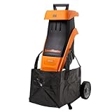 LawnMaster FD1501 Electric Wood Chipper Shredder 15-Amp 1.5-Inch Cutting Diameter Max 10:1 Reduction