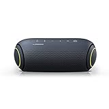 LG XBOOM Go Speaker PL5 Portable Wireless Bluetooth, Dual Action Bass, Sound by Meridian, Water-Resistant, Sound Boost EQ, 18 Hour Battery Life, LED Lighting - Black