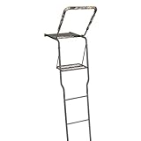 Guide Gear 15' Hunting Ladder Tree Stand with Shooting Rail, Elevated Climbing Mesh Seat, Hunting Gear Equipment Accessories