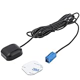 Fakra C Vehicle GPS Antenna,10-Feet Waterproof Active GPS Radio Antenna with Fakra Blue C Connector Compatible with Ford Dodge RAM GM Chevy Chevrolet GMC Jeep Cadillac BMW AudI Car Truck SUV Head Unit