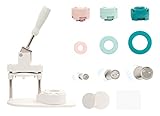 We R Memory Keepers Button Press Bundle Button Making Kit Button Making Set Custom Button Maker Badge Maker Button Machine Button Crafting Tool Punch Press Pin Circle Button Cutter