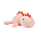 Acbxm Super Soft Dinosaur Weighted Stuffed Animals for Anxiety,Stuffed Animal Plush Toys for Kids,Cute Warm Plushie Throw Pillows,Pink,Medium