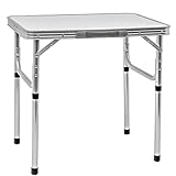 Aluminum Portable Folding Camp Table With Carry Handle - By Trademark Innovations, White