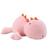 Dinosaur Weighted Plush, 24' 3.5 lbs Character Weighted Stuffed Animals Series, Cute Dino Plushie Dolls Throw Pillow Birthday Gifts for Children Kids Adults (Pink)