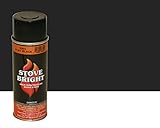 Stove Bright High Temp Spray Paint, Metallic, Up To 1200 Degrees, 12 Ounce (Pack of 1), 6304 - Flat Black