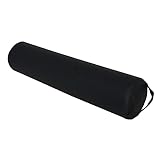 ForPro Professional Collection Full Round Bolster Pillow, Black, Oil and Stain-Resistant, for Massage and Yoga, 6' R x 26' L
