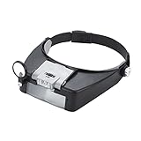 LinaLife 1.5x/3x/8.5x/10x Headband Lamp Magnifier Glasses Magnifying Eye Glasses Lens Loupe Adjustable Head Magnifier - Head Visor with LED Lighted Magnifier Hobbies, Crafts, Repairs and Reading