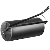 VEVOR Tow Behind Lawn Roller 400lbs Sand and 322lbs Water Filled, Heavy Duty LLDPE Drum and Steel Frame, with Easy-Turn Plug, for Tractor or ATV, Garden, Farm, Park, Black
