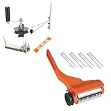 HOTYELL Chainsaw Mill Winch Kit and Log Peeler Debarker with 6 Lengthened Blades for Husqvarna and STIHL