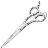 Hair Cutting Scissors Shears, Sirabe 6.5' Professional Barber Hairdressing Scissors Right Hand Razor Edge Trimming Haircut Scissors for Men and Women, Finest Stainless Steel for Home Salon Use