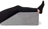 Leg Elevation Pillow - with Full Memory Foam Top, High-Density Leg Rest Elevating Foam Wedge- Relieves and Recovers Foot and Ankle Injury, Leg Pain, Hip and Knee Pain, Improves Blood Circulation