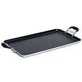 IMUSA USA, Black IMU-1812 Soft Touch Double Burner/Griddle, 20' X 12'