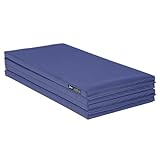 Z Athletic Folding Mat for Gymnastics and Tumbling, 4 Ft x 8 Ft x 2 In Blue