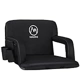 NALONE Folding Stadium Seat, 20.5 in Wide Stadium Chairs for Bleachers Stadium Seat Bleacher Chairs Portable with Back Supports Thick Padded Cushion Armrests Reclining