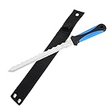 Minova Insulation Knife with Sheath Stainless Steel Blade 11” Double Sided Insulation Cutter for Cutting Mineral Wool Insulation (Small)