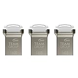 TEAMGROUP C161 16GB 3 Pack USB 2.0 Mini Fits Metal USB Flash Thumb Drive, External Data Storage Memory Stick Compatible with Computer/Laptop (White) TC16116GW19