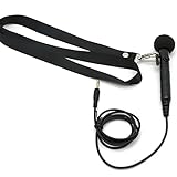 Mini Microphone for Voice Amplifiers 3.5mm Tiny Handheld Microphone for Teachers Small Mic with Lanyard